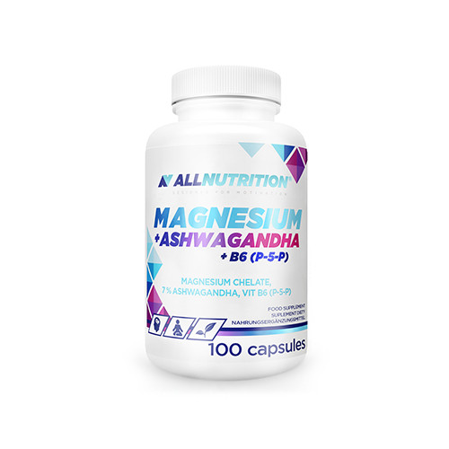 Magnesium + Ashwagandha + Vitamin B6, 100 Kapseln