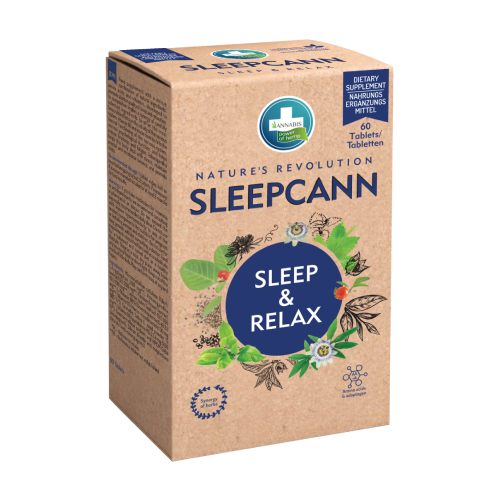 Sleepcann – Tabletten für Schlaf und Beruhigung, 60 Tabletten