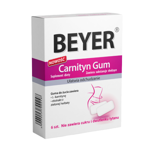 Carnitine – Kaugummis mit L-Carnitin, 6 Kaugummis