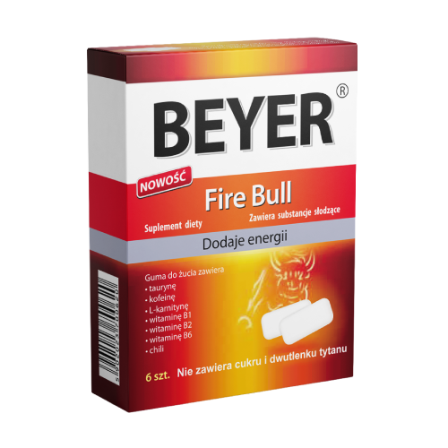 Fire Bull – Kaugummis zur Steigerung der Energie, 6 Kaugummis