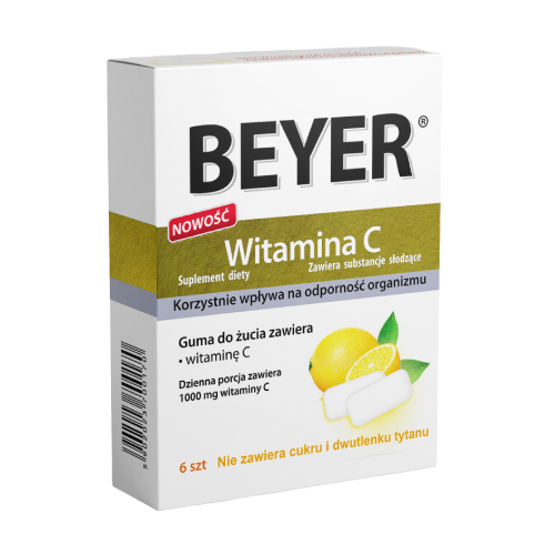 Vitamin C 1000 mg – Kaugummis, 6 Kaugummis