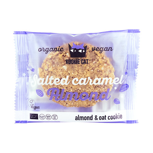 BIO Kookie Cat Keks – gesalzenes Karamell & Mandeln, 50 g