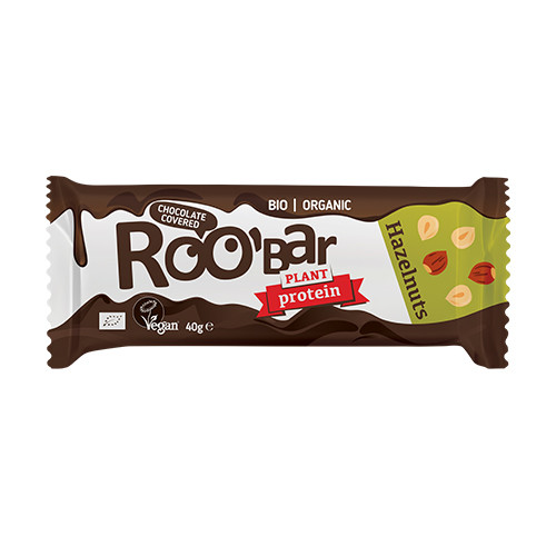BIO Roobar Proteinriegel – Haselnuss & Schokolade, 40 g