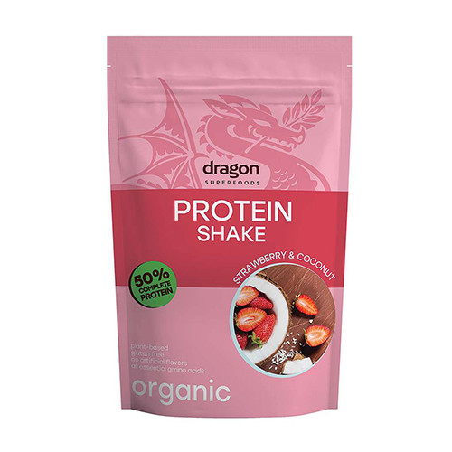 Protein-Shake BIO, Erdbeere + Kokos Geschmack, 450 g