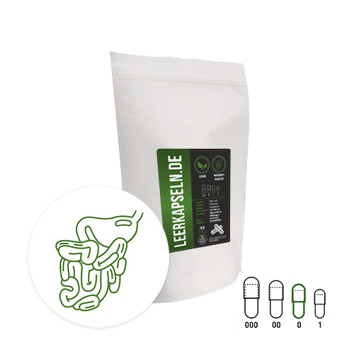 Leere Kapseln 0 - resistent, vegan, 200 Stück
