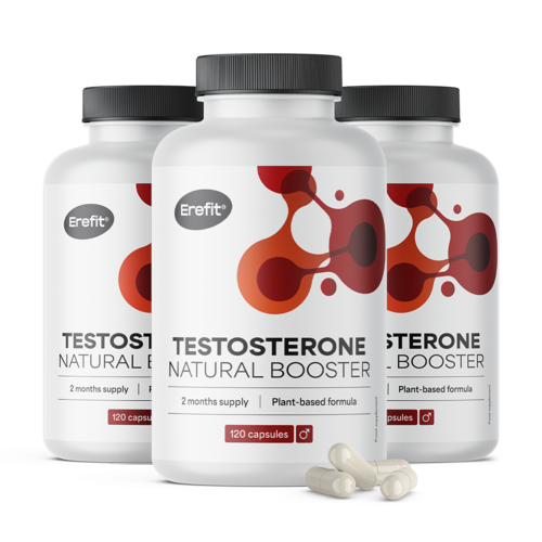 3x Testosterone – Natural Booster, zusammen 360 Kapseln