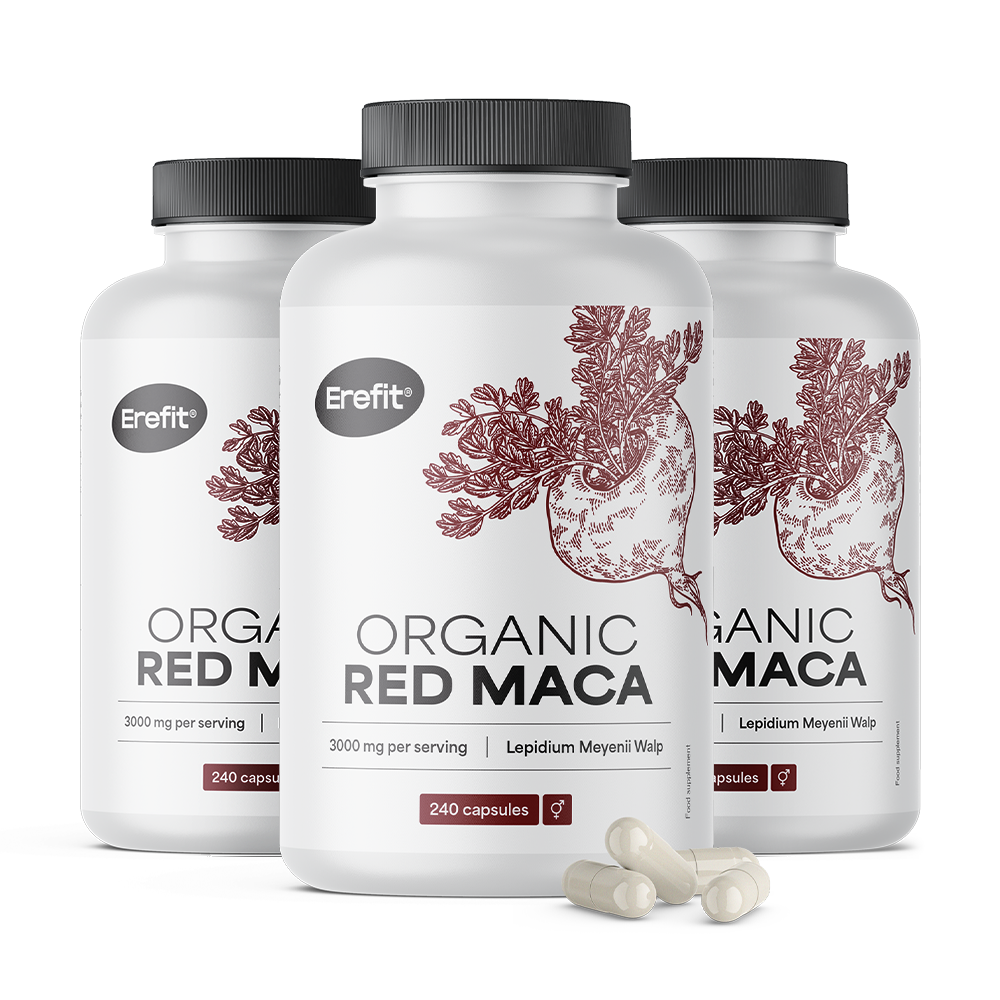 Rote Maca 3000 mg mit natürlichem Vitamin C.
