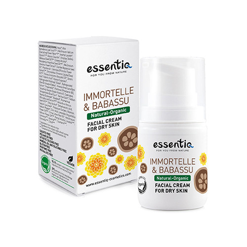 Natürliche Creme für trockene Haut – Strohblume & Babassu, 50 ml