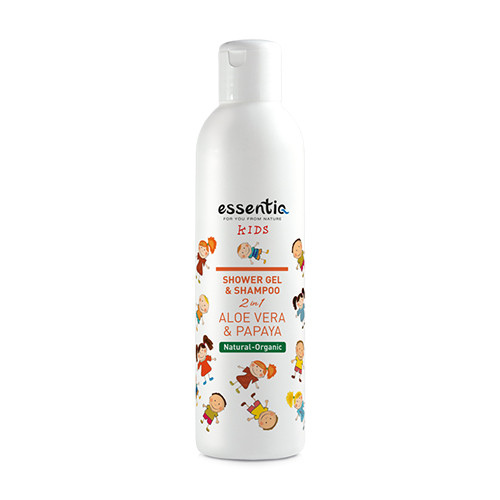 Natürliches Duschgel und Shampoo für Kinder – Aloe vera & Papaya, 250 ml