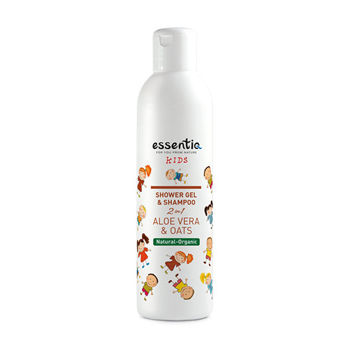 Natürliches Duschgel und Shampoo für Kinder – Aloe vera & Hafer, 250 ml
