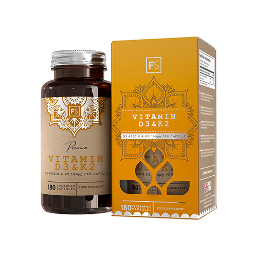 Vitamin D3 + K2, 180 Kapseln