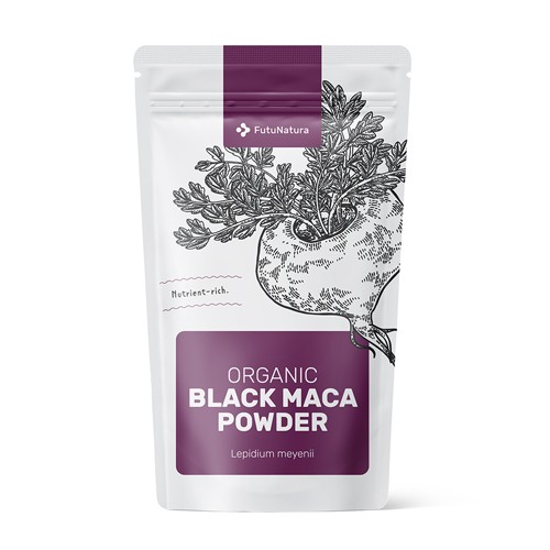 BIO Schwarze Maca Pulver - männliche Potenz, 500 g