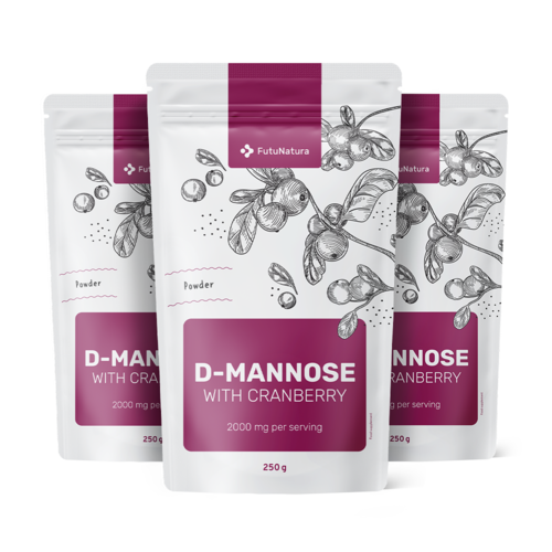3x D-Mannose mit Cranberry, zusammen 750 g