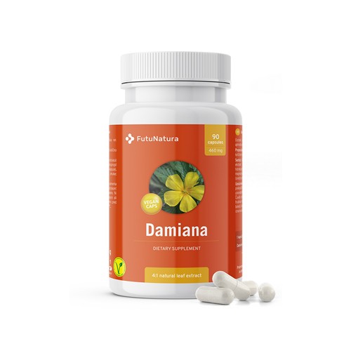 Damiana 460 mg - Libido und Potenz, 90 Kapseln