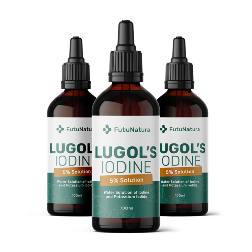 3x Lugolsche Lösung 5 % mit Pipette, zusammen 300 ml