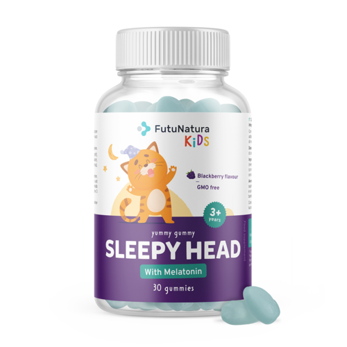 SLEEPY HEAD – Gummies für Kinder – Schlaf, 30 Gummibonbons
