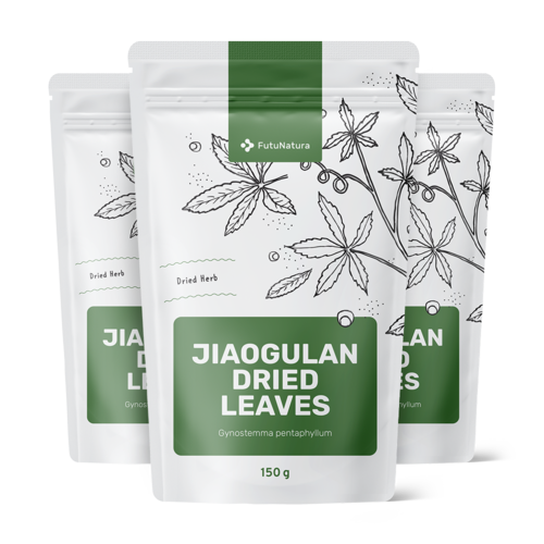 3x Jiaogulan getrocknete Blätter, zusammen 450 g