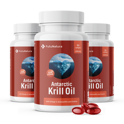 3x Krillöl 1200 mg, zusammen 270 Weichkapseln