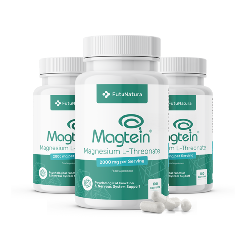 3x Magnesium L-Threonat Magtein® 2000 mg, zusammen 300 Kapseln