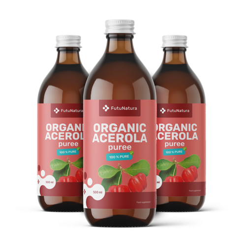 3x BIO Acerolasaft – naturtrüb, zusammen 1500 ml