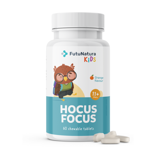 HOCUS FOCUS für Kinder - Konzentration und Lernen, 60 Kautabletten