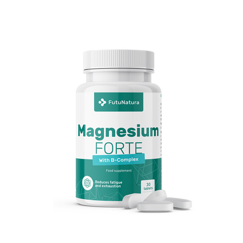 Magnesium Forte + B Komplex, Muskeln und Nerven, 30 Tabletten