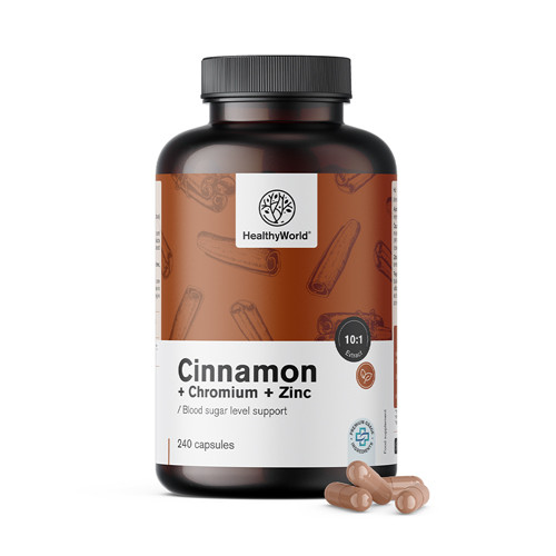 Zimtkapseln mit Chrom und Zink für einen optimalen Blutzuckerspiegel
