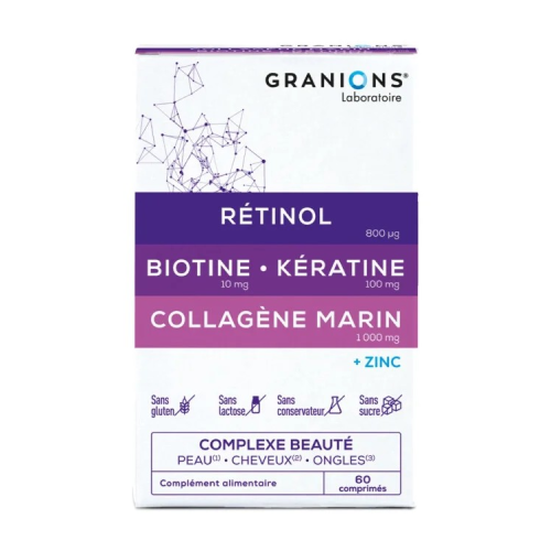 Kollagen + Biotin + Retinol – Schönheitskomplex, 60 Tabletten