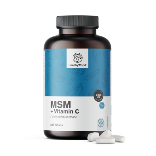 MSM 2000 mg – mit Vitamin C, 365 Tabletten