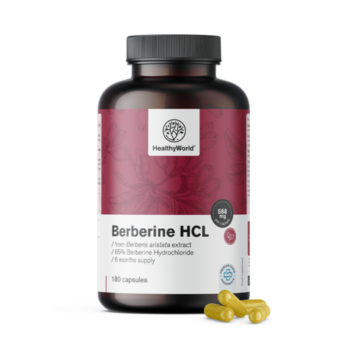 Berberin HCL 500 mg, 180 Kapseln