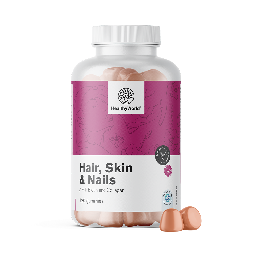 Haare, Haut & Nägel - Zitronenaromatische Gummis für Haare, Haut und Nägel