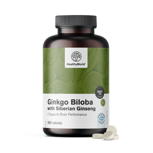 Ginkgo mit Sibirischem Ginseng 6600 mg, 365 Tabletten