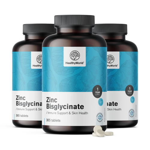 3x Zinkbisglycinat 15 mg, zusammen 1095 Tabletten