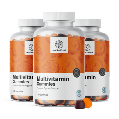 3x Multivitamine – Gummibonbons mit 10 Vitaminen, zusammen 360 Gummibonbons