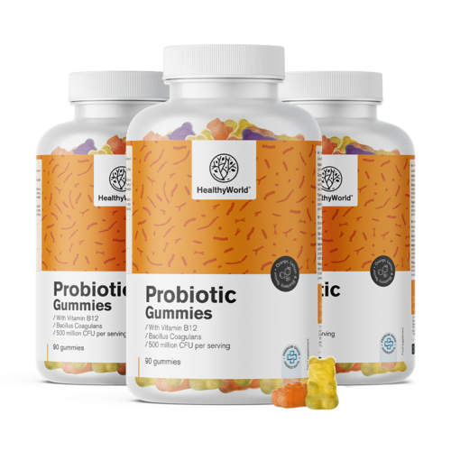 3x Probiotic – Gummis mit mikrobiellen Kulturen, zusammen 270 Gummibonbons