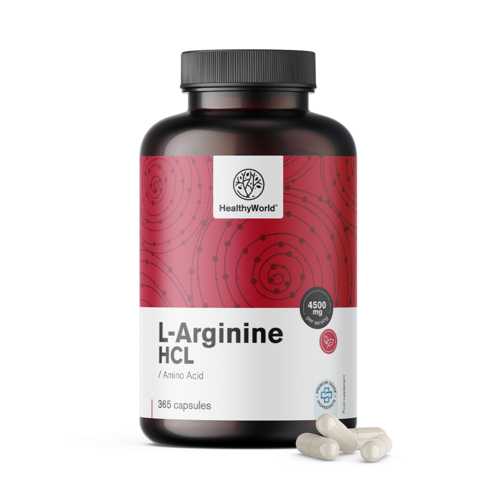 L-Arginin HCL 4500 mg, 365 Kapseln