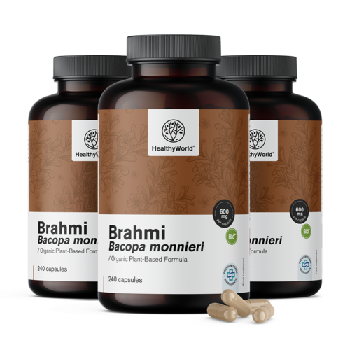3x Brahmi 600 mg, zusammen 720 Kapseln