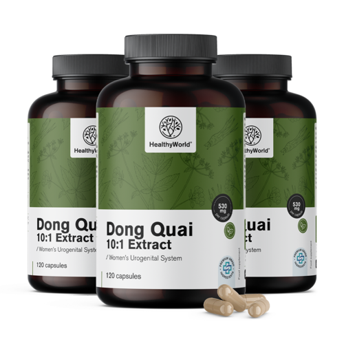 3x Chinesische Engelwurz - Dong Quai 530 mg, zusammen 360 Kapseln