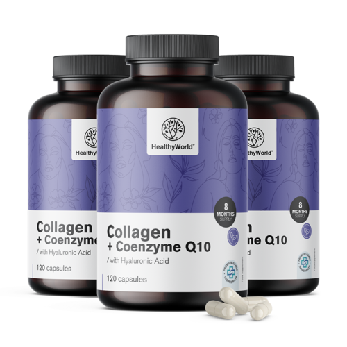 3x Kollagen + Coenzym Q10, zusammen 360 Kapseln