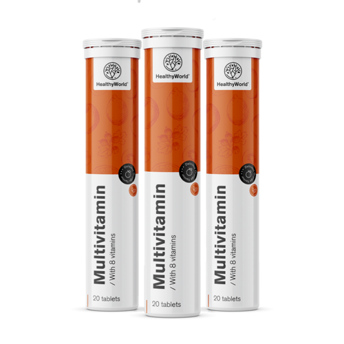 3x Multivitamine – Brausetabletten, zusammen 60 Brausetabletten