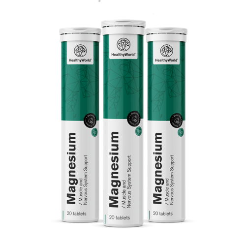 3x Magnesium – Brausetabletten, zusammen 60 Brausetabletten