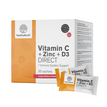 Vitamin C 500 + Zink + D3 DIRECT mit Apfelgeschmack