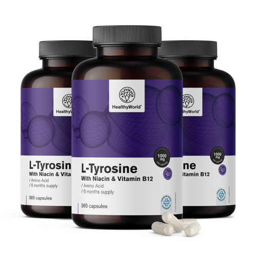 3x L-Tyrosin 1000 mg, zusammen 1095 Kapseln