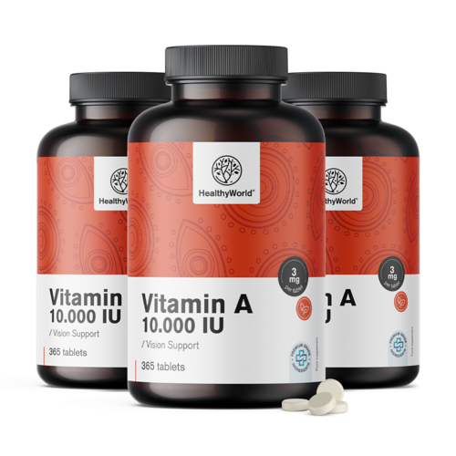 3x Vitamin A 10.000 I.E., zusammen 1095 Tabletten