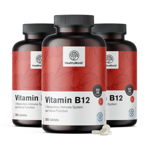 3x Vitamin B12 500 µg, zusammen 1095 Tabletten