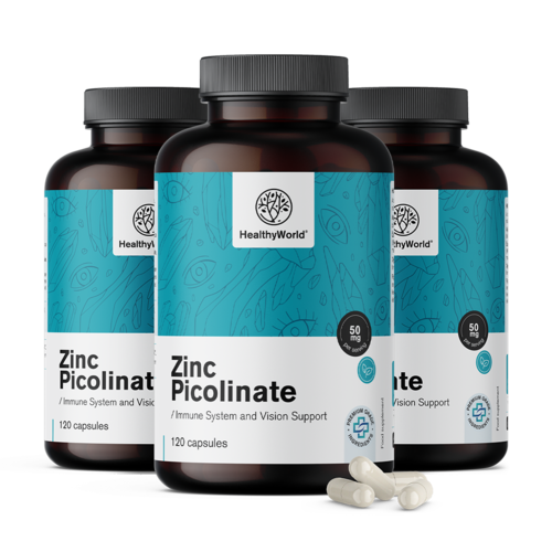 3x Zinkpicolinat 50 mg, zusammen 360 Kapseln