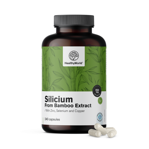 Silizium 250 mg – aus Bambusextrakt, 240 Kapseln