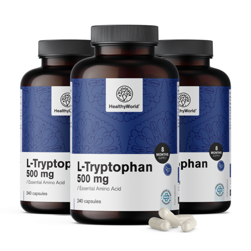 3x L-Tryptophan 500 mg, zusammen 720 Kapseln