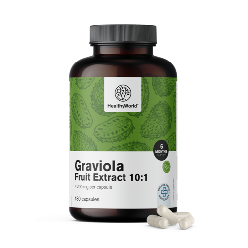 Graviola 200 mg – Extrakt 10:1, 180 Kapseln