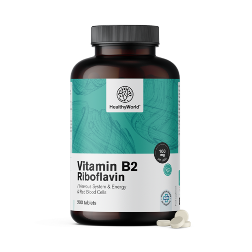 Vitamin B2 – Riboflavin 100 mg, 200 Tabletten